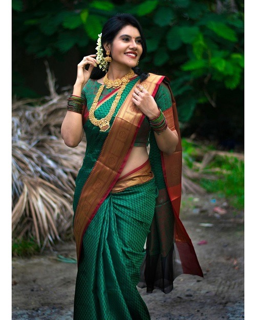 Green Saree 